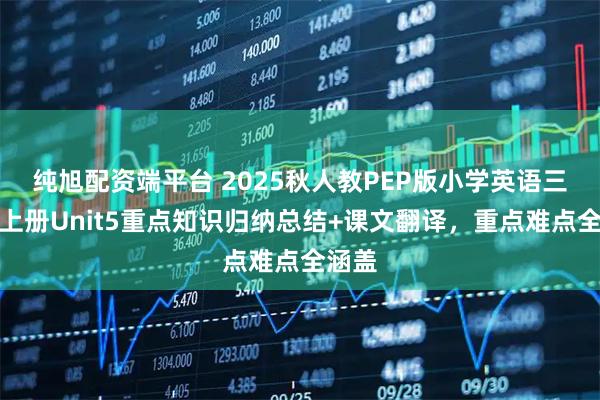 纯旭配资端平台 2025秋人教PEP版小学英语三年级上册Unit5重点知识归纳总结+课文翻译,重点难点全涵盖